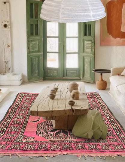 Pink Moroccan Tribal Rug 8.6 x 5.6 ft / 263 x 173 cm