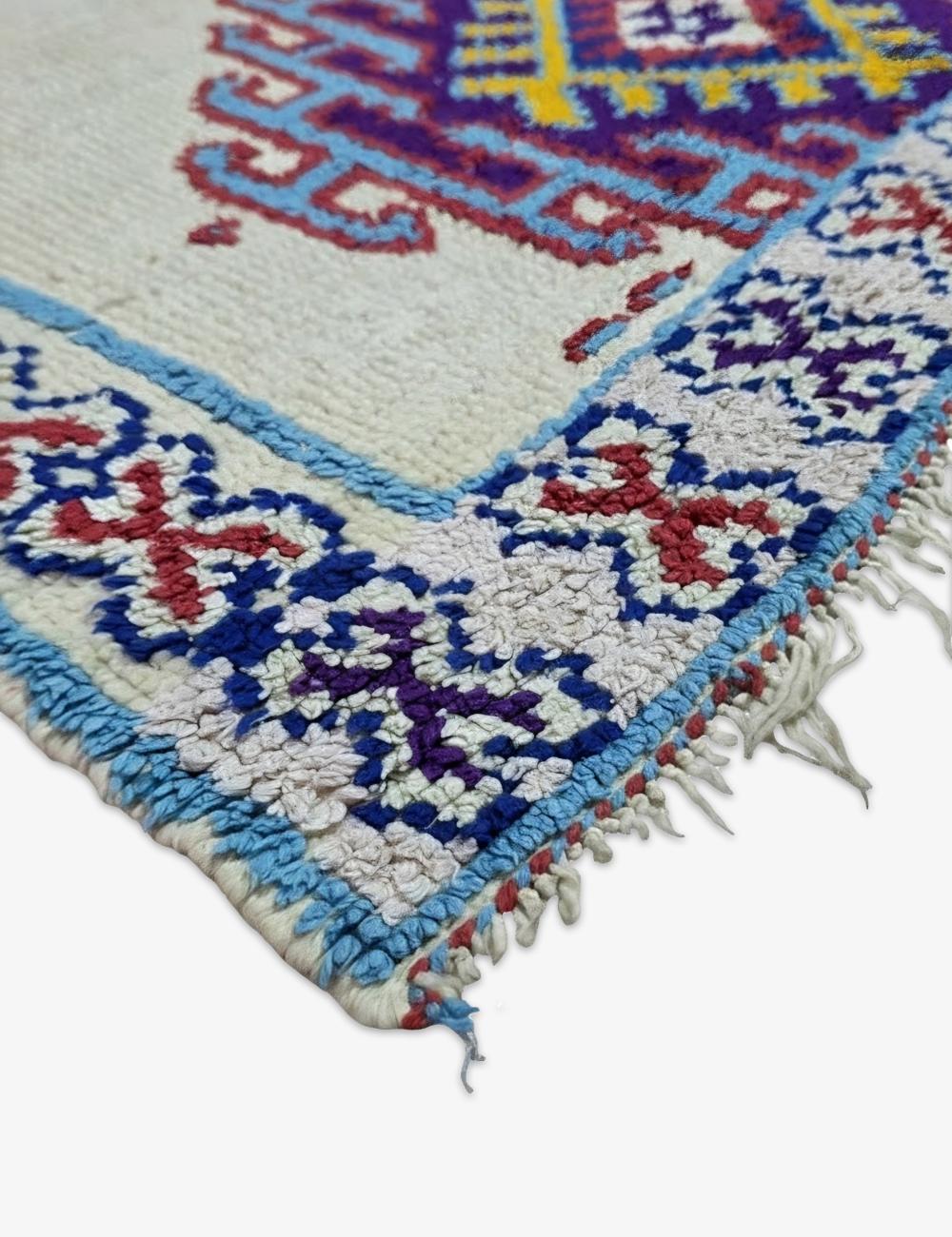Vintage Tribal Medallion Azilal Rug 5.8 x 4.2 ft / 178 x 128 cm