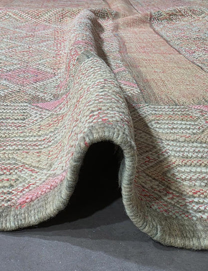 Handwoven Flatweave Vintage Rug 14.2 x 5.8 ft / 434 x 177 cm