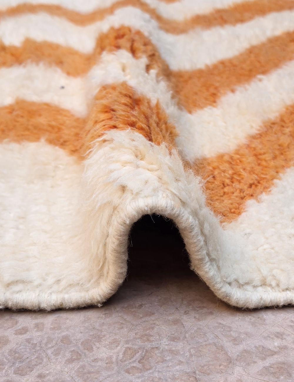 Burnt Orange Zigzag Boujad Rug 10 x 6.36 ft / 304 x 194 cm