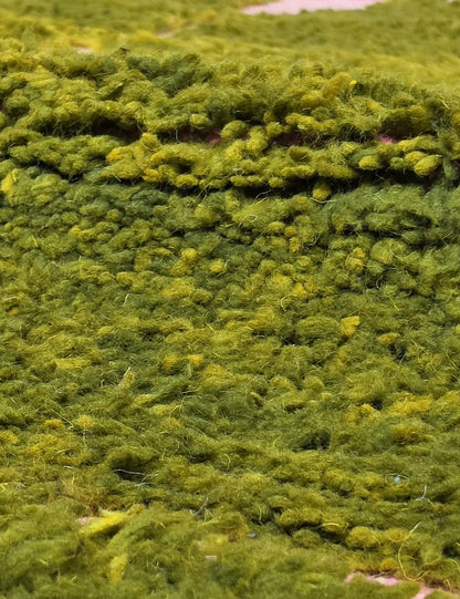 Green Moroccan Wool Rug 10.2 x 8.2 ft / 310 x 250 cm