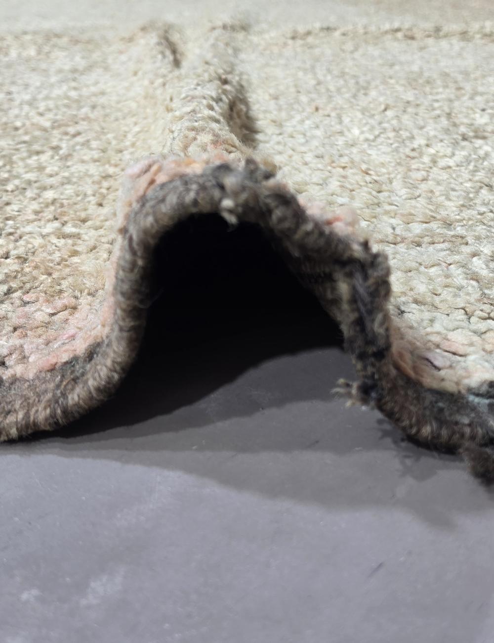 Ivory Grey Wool Rug 10.4 x 6.3 ft / 317 x 192 cm