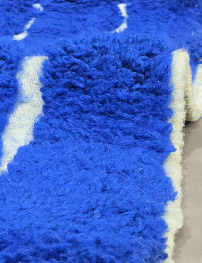Blue Moroccan Rug 9.8 x 7.7 ft / 300 x 237 cm
