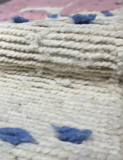 Pink Boujad Wool Runner Playful Motifs 11.6 x 1.9 ft / 354 x 58 cm