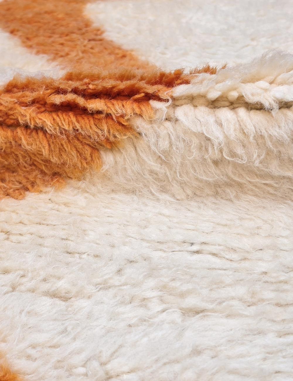 Burnt Orange Zigzag Boujad Rug 10 x 6.36 ft / 304 x 194 cm