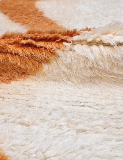 Burnt Orange Zigzag Boujad Rug 10 x 6.36 ft / 304 x 194 cm
