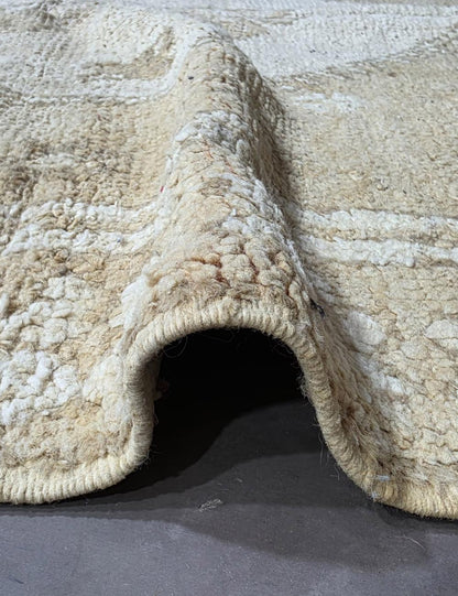 Vintage Honey Beige Moroccan Rug 10.3 x 5.4 ft / 313 x 165 cm