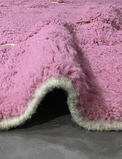 Handwoven Boujad Wool Rug Orchid Pink Vein 12.8 x 9.51 ft / 390 x 290 cm