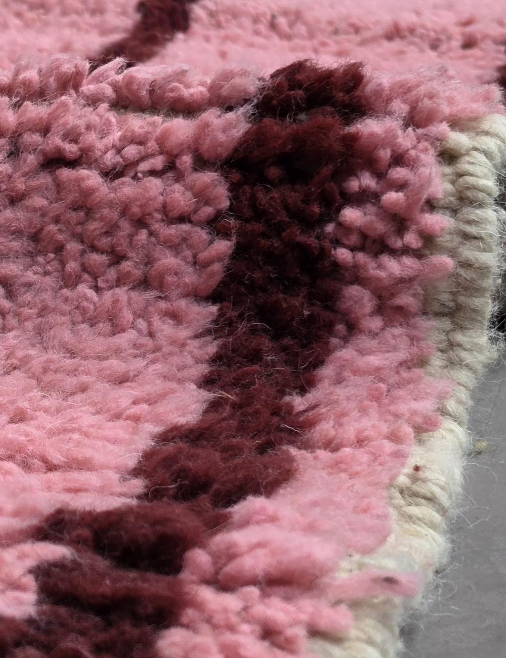 Pink Contemporary Wool Rug 9.7 x 8 ft / 297 x 246 cm
