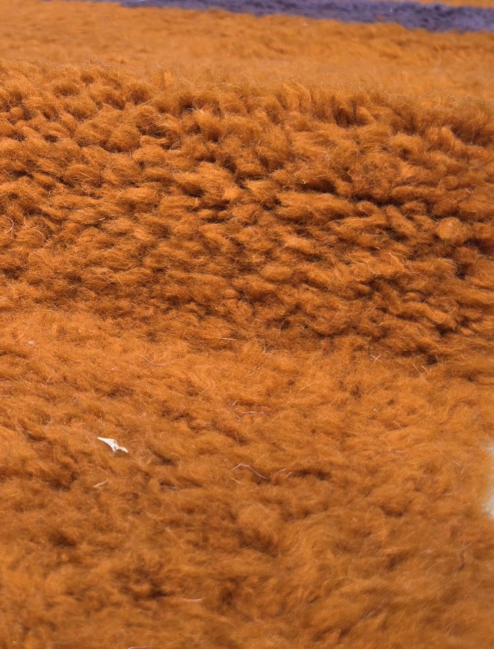 Rust Orange Purple Color Block Boujad Wool Rug 10.1 x 7.91 ft / 308 x 241 cm