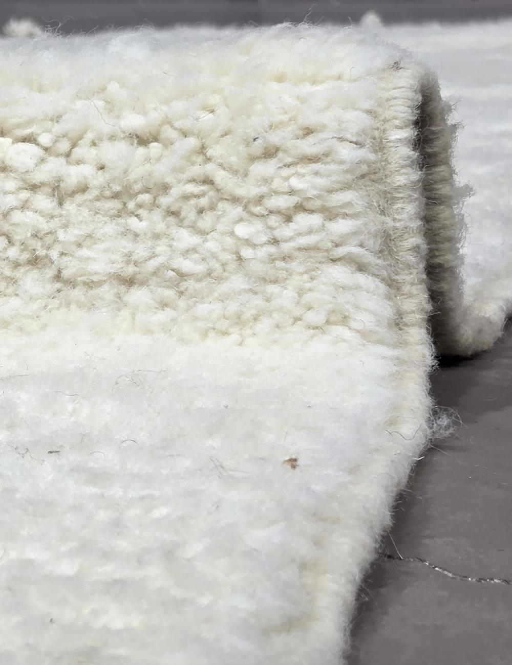 Ivory Custom Boujad Rug – Handmade Polka Dot Moroccan Wool Rug