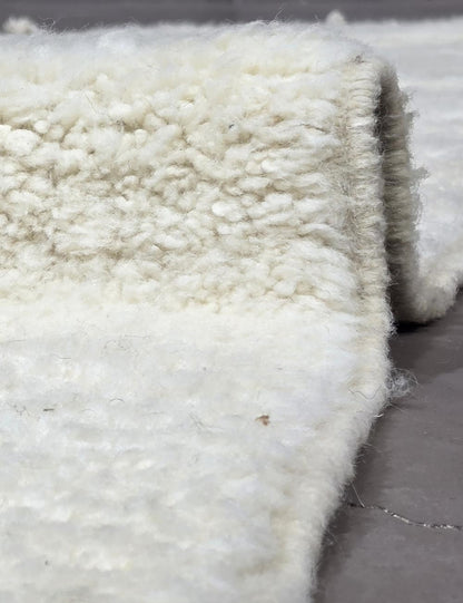 Ivory Custom Boujad Rug – Handmade Polka Dot Moroccan Wool Rug