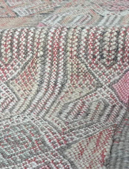Handwoven Flatweave Vintage Rug 14.2 x 5.8 ft / 434 x 177 cm