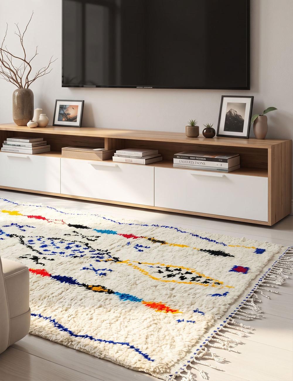 Azilal Moroccan Rug Handmade Rug 9.3 x 6 ft / 284 x 183 cm