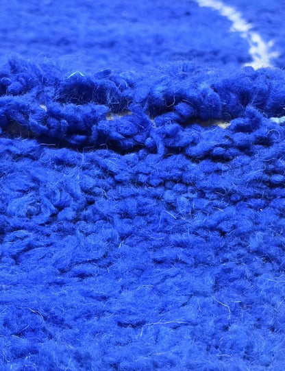 Royal Blue Zigzag Wool Rug 9.9 x 8 ft / 303 x 245 cm