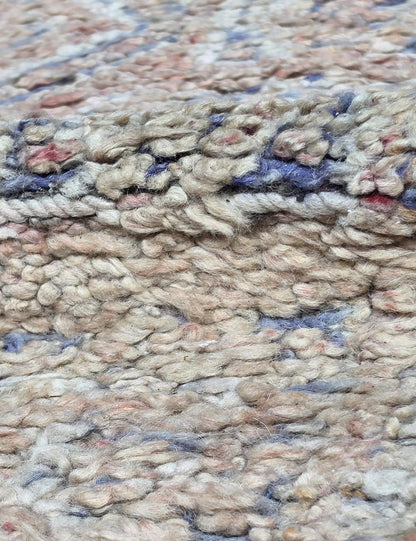 Large-Scale Diamond Lattice Vintage Beni M'Guild Wool Rug 10.8 x 6.23 ft / 330 x 190 cm