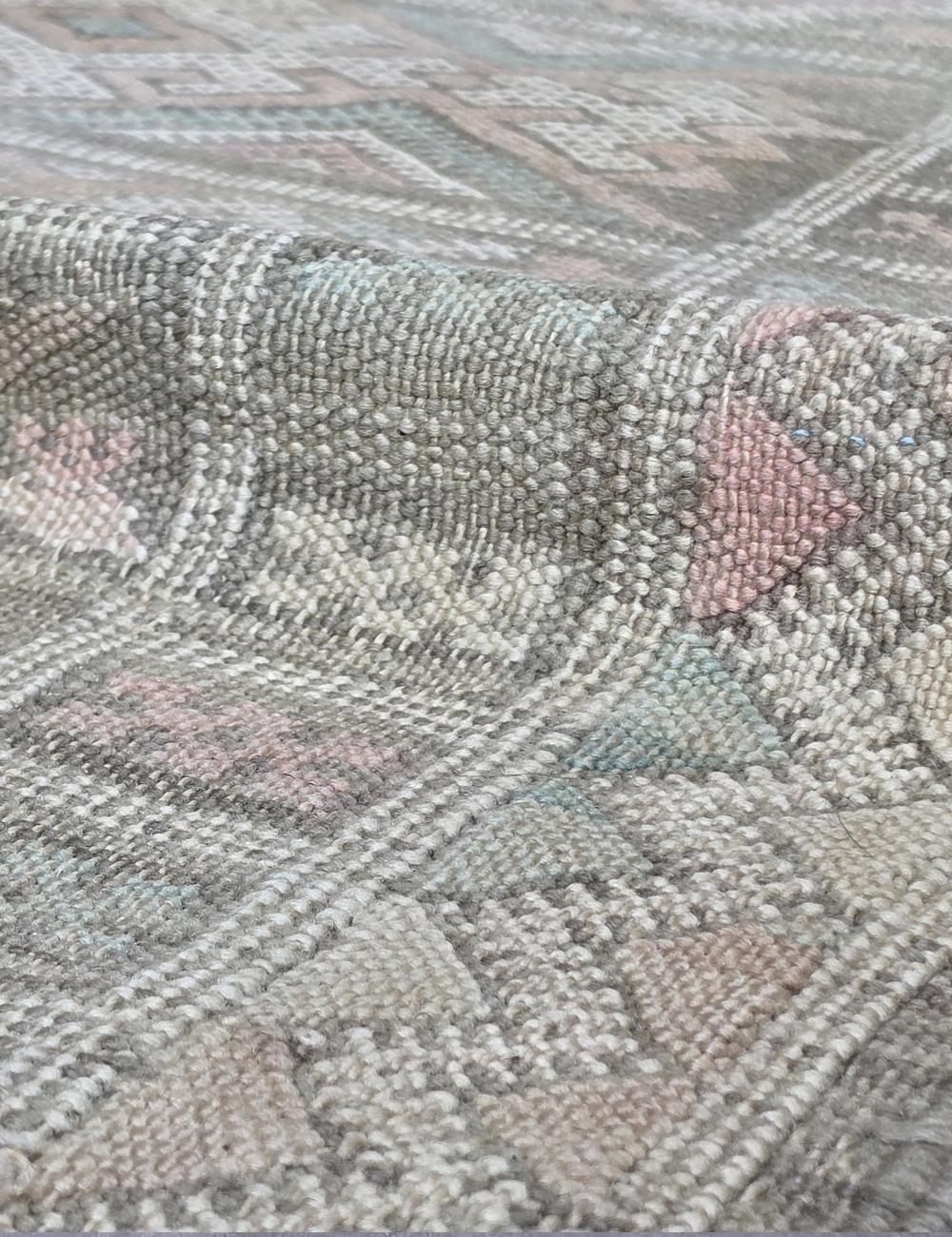 Ivory Handwoven Berber Flatweave Rug 12 x 5.4 ft / 365 x 166 cm