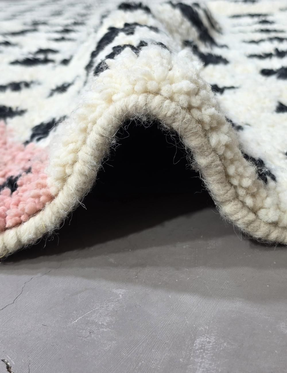 Ivory Dotted Wool Rug 10.2 x 7.8 ft / 310 x 240 cm