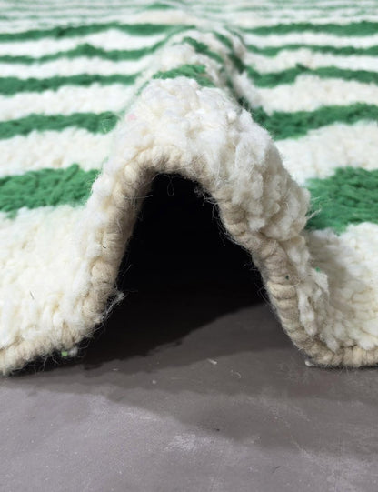 Green Wave Stripe Rug 10.1 x 8.2 ft / 307 x 252 cm