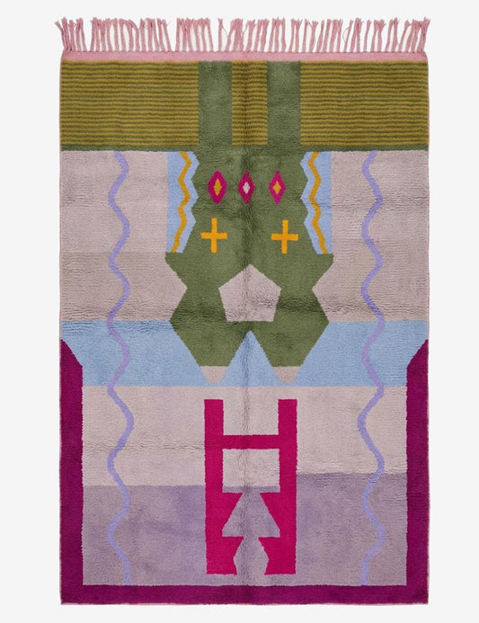 Custom Colorful Moroccan Runner Rug - Echoes Of Love 50