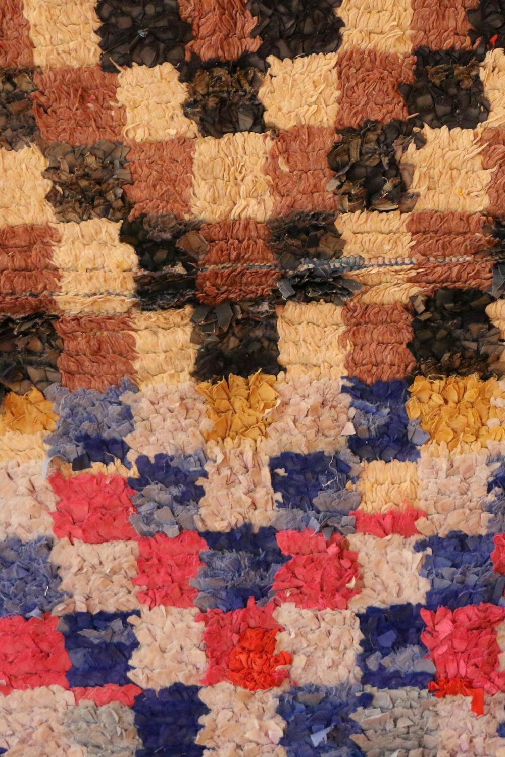 Authentic Moroccan Upcycled Rug 4.4 x 3 ft / 134 x 93 cm - Surcoma