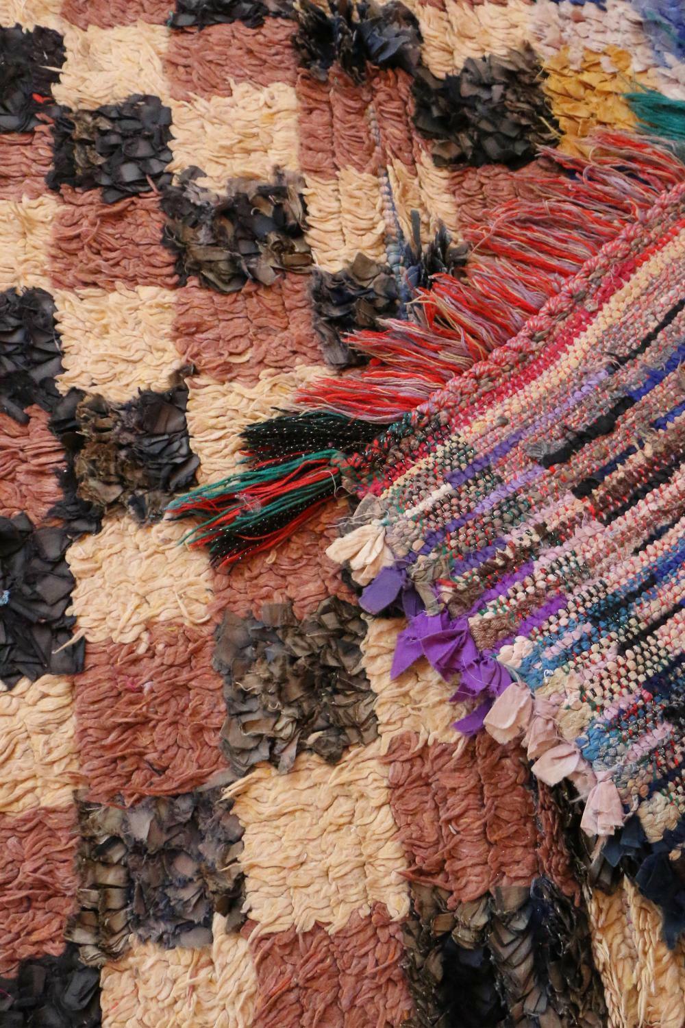 Authentic Moroccan Upcycled Rug 4.4 x 3 ft / 134 x 93 cm - Surcoma