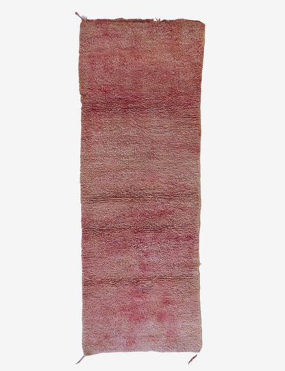 Vintage Moroccan Runner in Faded Pink Tones 10.3 x 3.6 ft / 313 x 110 cm - Surcoma