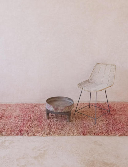 Vintage Moroccan Runner in Faded Pink Tones 10.3 x 3.6 ft / 313 x 110 cm - Surcoma