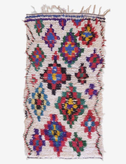 Authentic Moroccan Handwoven Rug 5.2 x 2.6 ft / 160 x 81 cm - Surcoma
