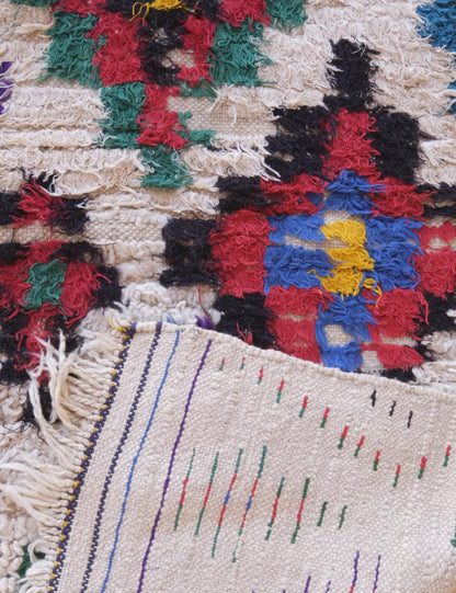 Authentic Moroccan Handwoven Rug 5.2 x 2.6 ft / 160 x 81 cm - Surcoma