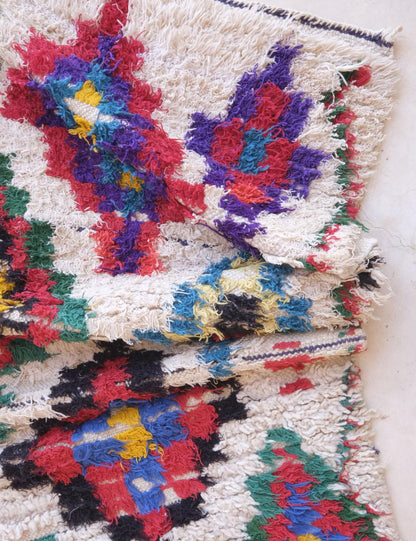Authentic Moroccan Handwoven Rug 5.2 x 2.6 ft / 160 x 81 cm - Surcoma