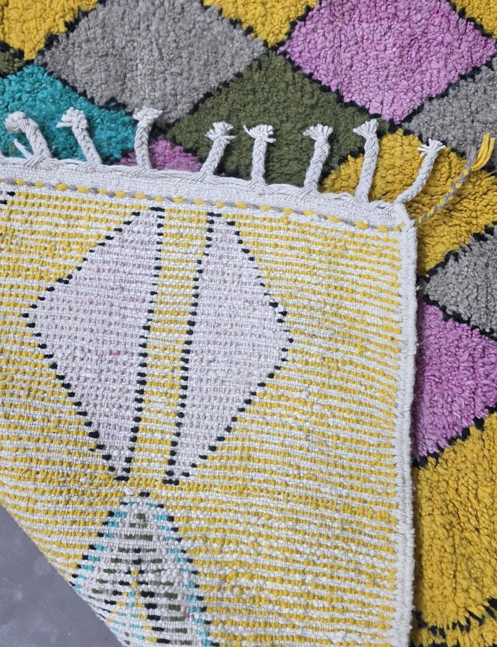 Yellow Berber Rug 8.3 x 6.2 ft / 254 x 190 cm
