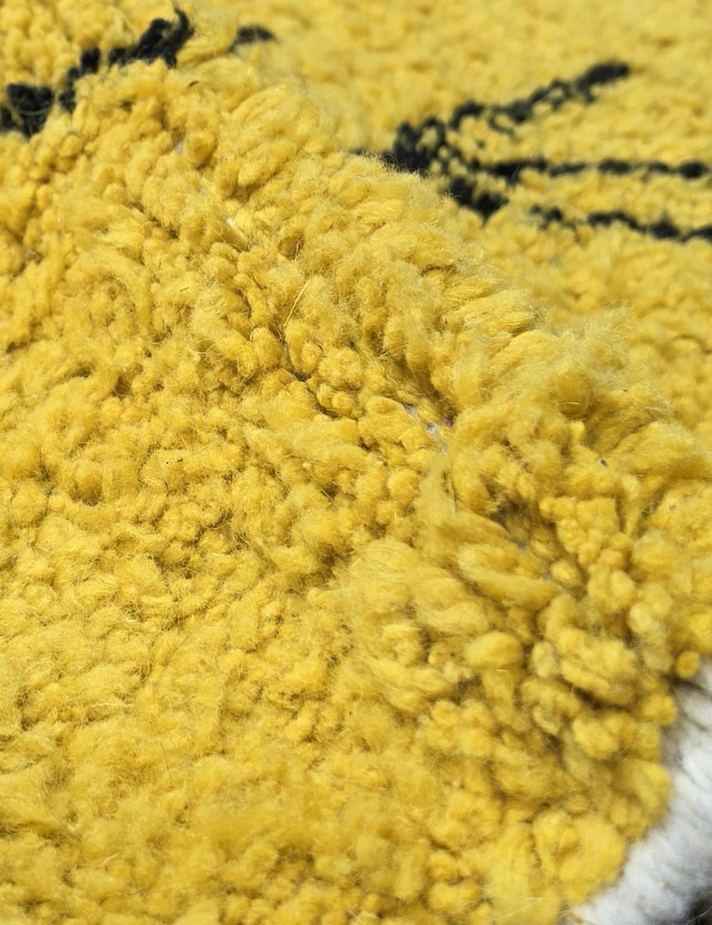 Yellow Berber Rug 8.3 x 6.2 ft / 254 x 190 cm