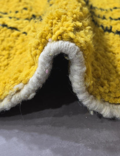 Yellow Berber Rug 8.3 x 6.2 ft / 254 x 190 cm