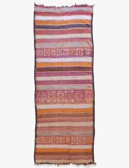 Authentic Vintage Ait Bou Sbaa Rug 13.6 x 4.7 ft / 416 x 145 cm - Surcoma