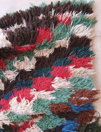 Small Azilal Moroccan Rug 5.2 x 2.3 ft / 157 x 72 cm - Surcoma