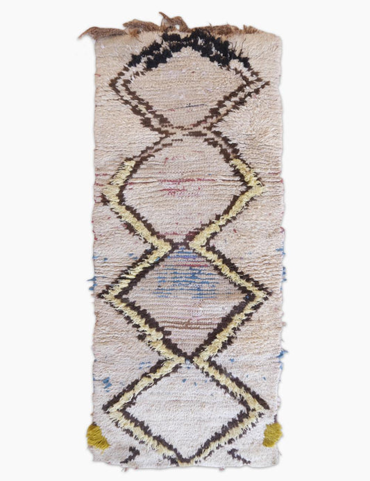 Azilal Moroccan Runner Rug 5.7 x 2.3 ft / 175 x 72 cm - Surcoma