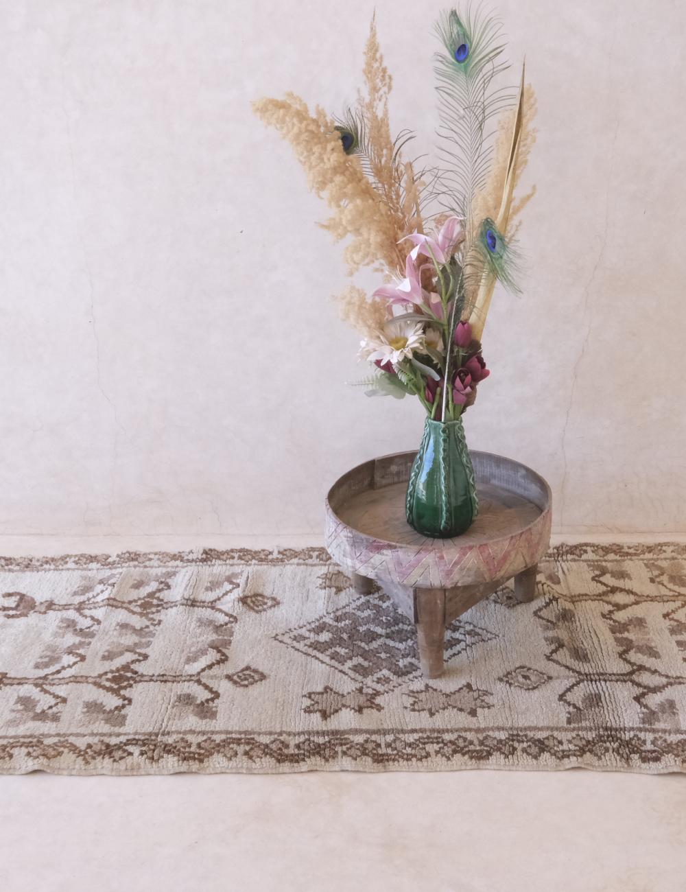 Small Moroccan Azilal Berber Rug 6.1 x 2.5 ft / 186 x 78 cm - Surcoma