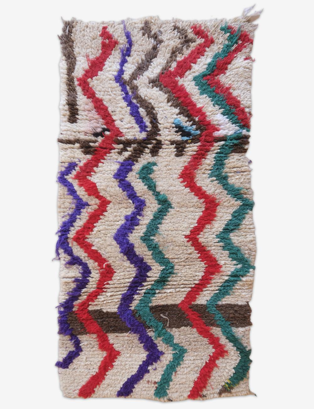 Tribal Azilal Rug 6.2 x 3 ft / 188 x 93 cm
