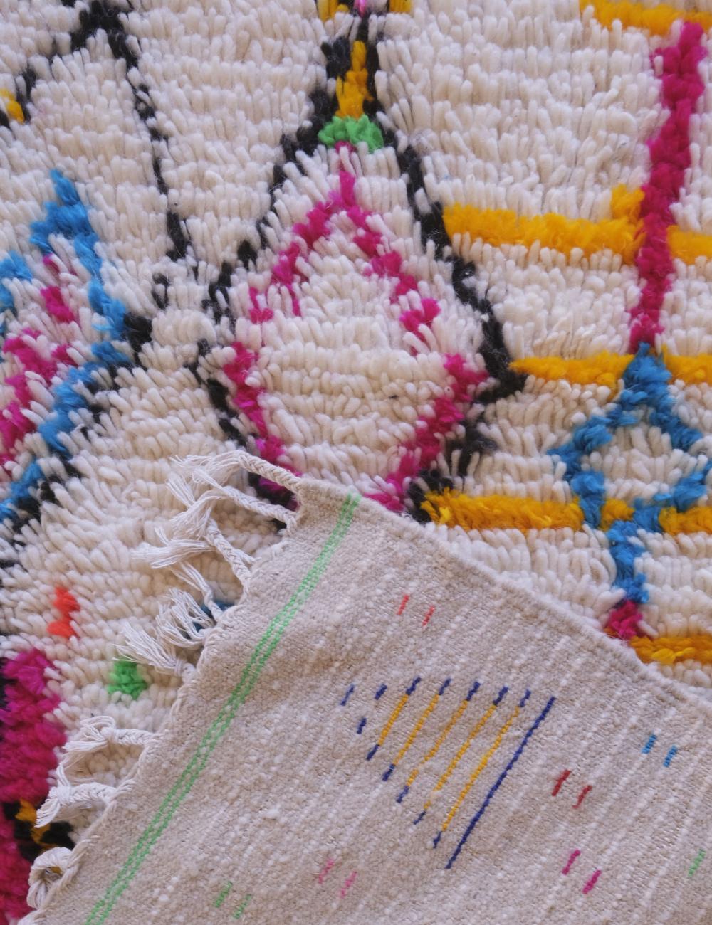 Azilal Moroccan Neon Rug 7.1 x 2.3 ft / 216 x 70 cm