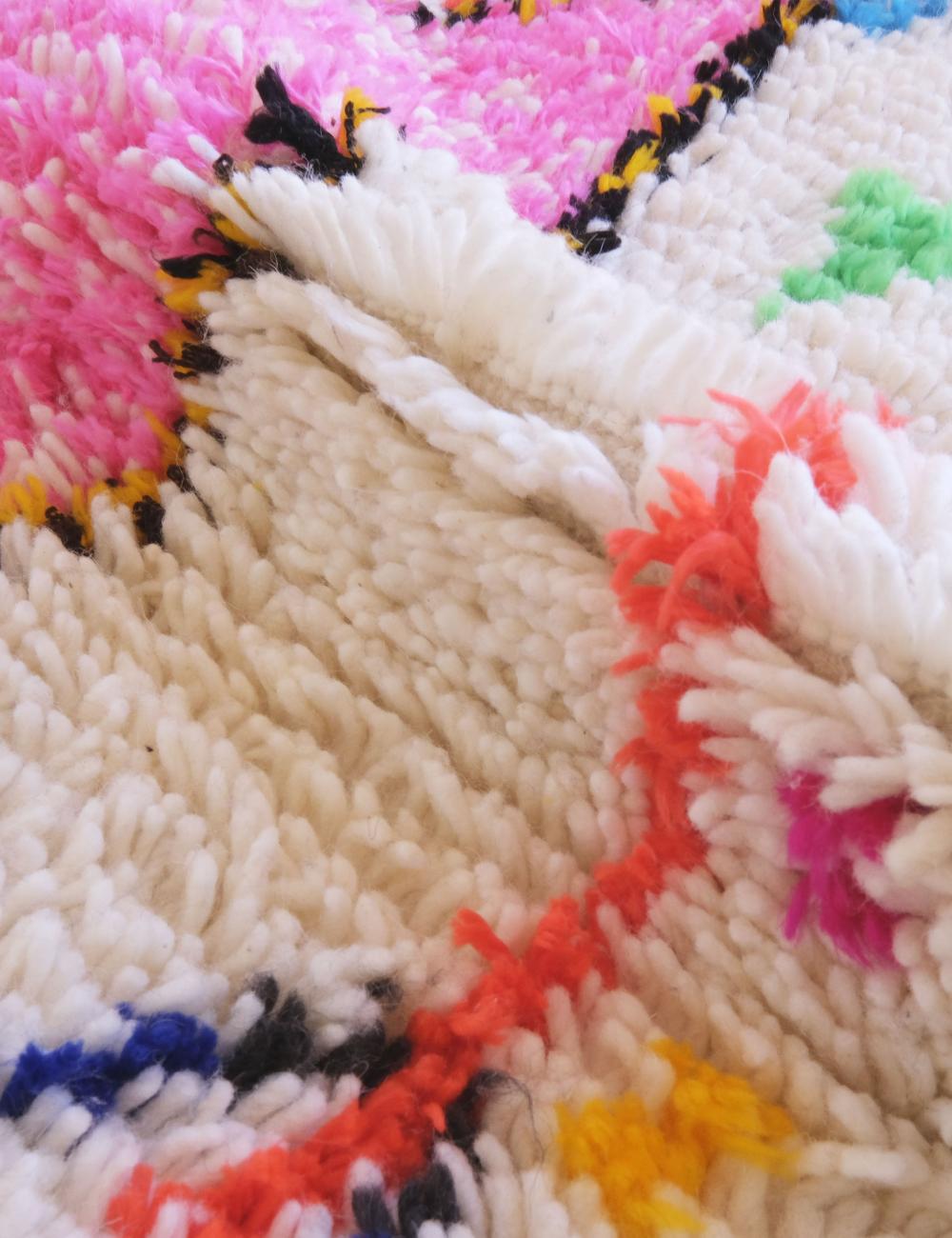 Azilal Moroccan Neon Rug 7.1 x 2.3 ft / 216 x 70 cm