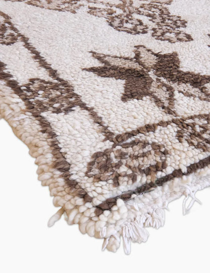 Beige Azilal Moroccan Rug 6.3 x 2.7 ft / 191 x 83 cm - Surcoma