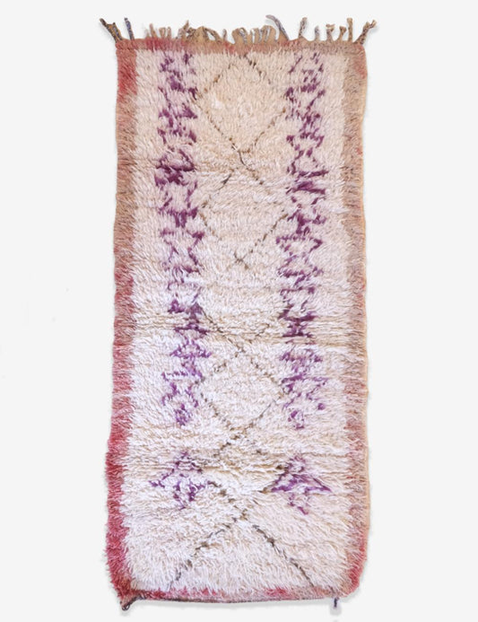 Vintage Azilal Moroccan Rug 7.1 x 3 ft / 216 x 93 cm
