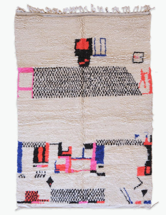 Handwoven Azilal Wool Rug 9.5 x 6.4 ft / 290 x 195 cm