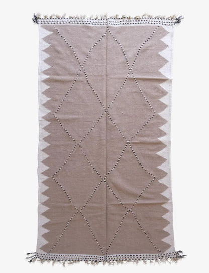 Beige Kilim Moroccan Rug 10.1 x 5.9 ft / 309 x 180 cm - Surcoma