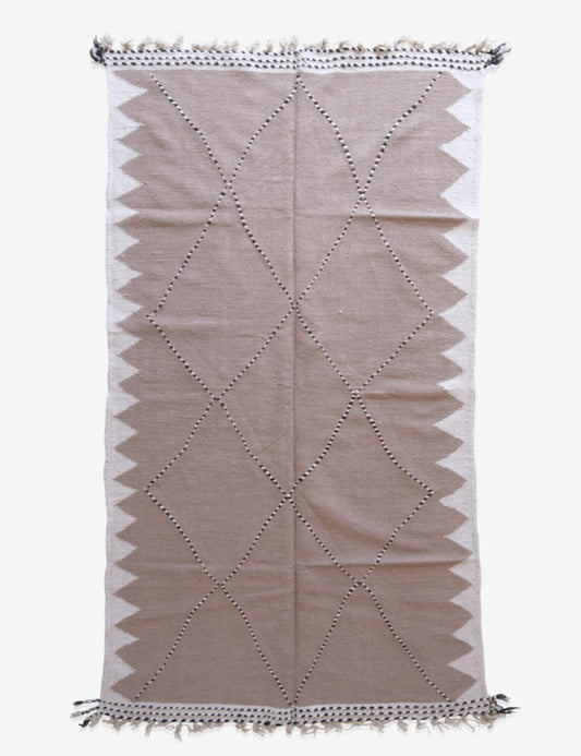 Beige Kilim Moroccan Rug 10.1 x 5.9 ft / 309 x 180 cm