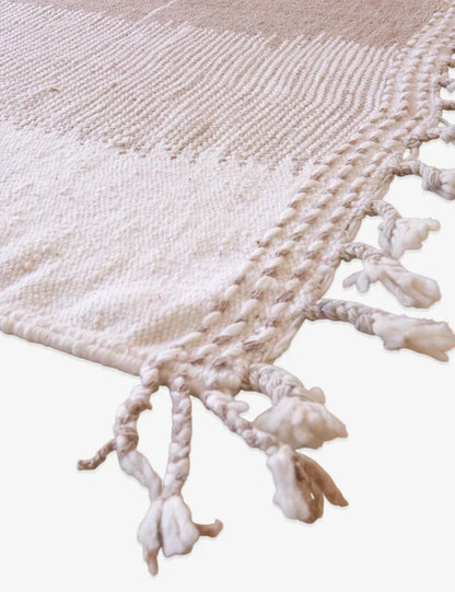 Beige Kilim Moroccan Runner Rug 8.4 x 3.4 ft / 255 x 106 cm - Surcoma