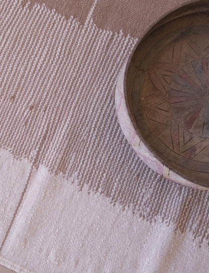 Beige Kilim Moroccan Runner Rug 8.4 x 3.4 ft / 255 x 106 cm - Surcoma