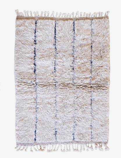 Beige Moroccan Accent Rug 4.3 x 3 ft / 130 x 94 cm