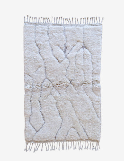 Beni Mrirt Abstract Shag Wool Rug – Handwoven Moroccan Wool Rug - Surcoma